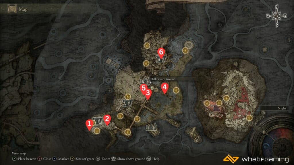 Nokron, Eternal City Smithing Stone 5 Map Locations
