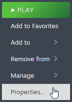 Steam Library > Properties