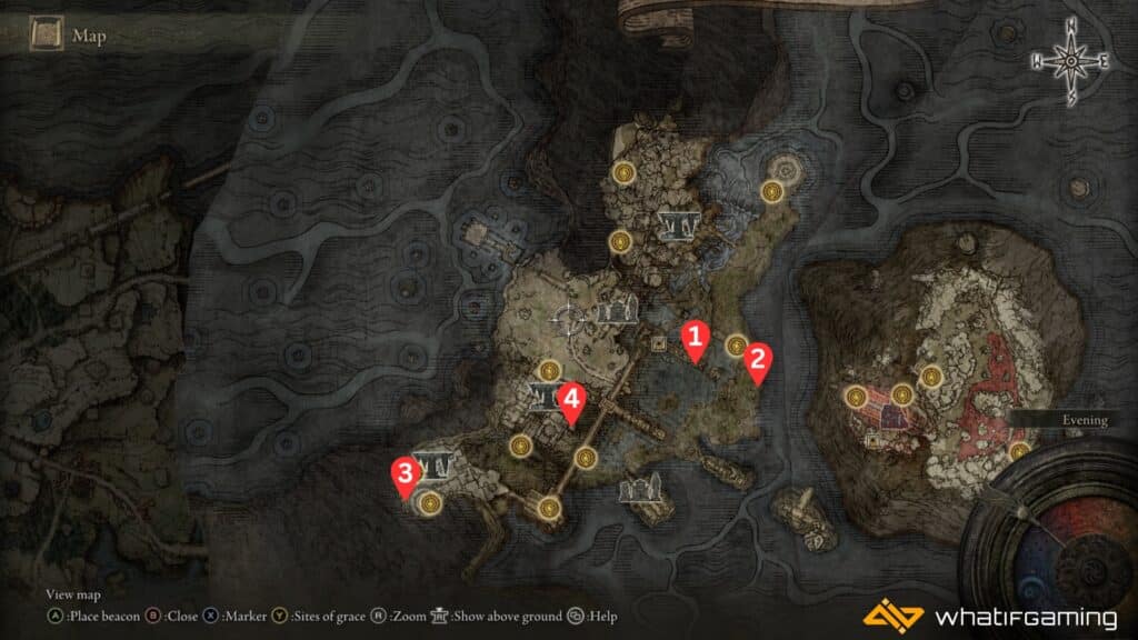Siofra River and Nokron Smithing Stone 3 Map Locations