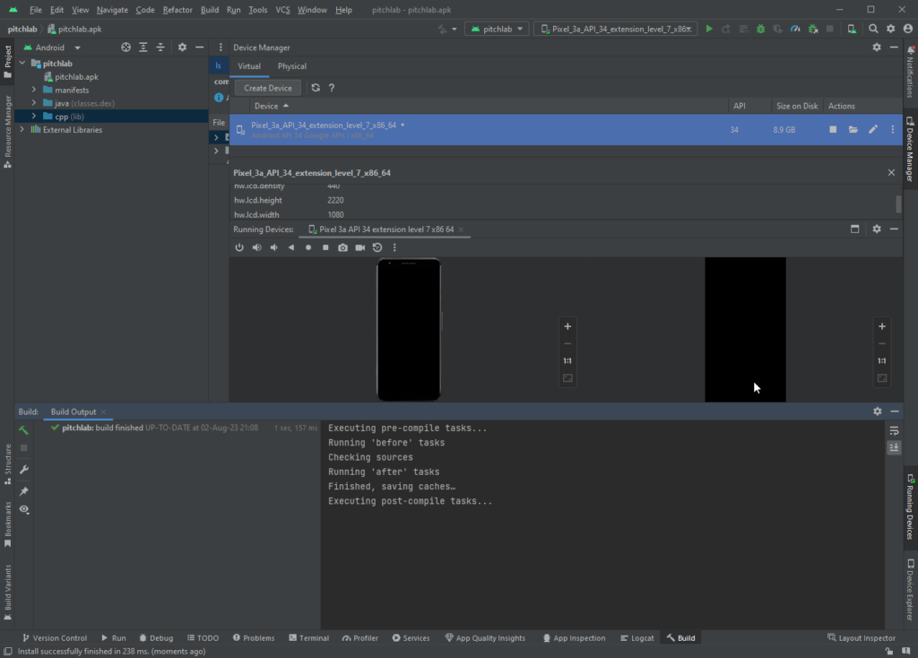 Android Studio, an IDE for Android.