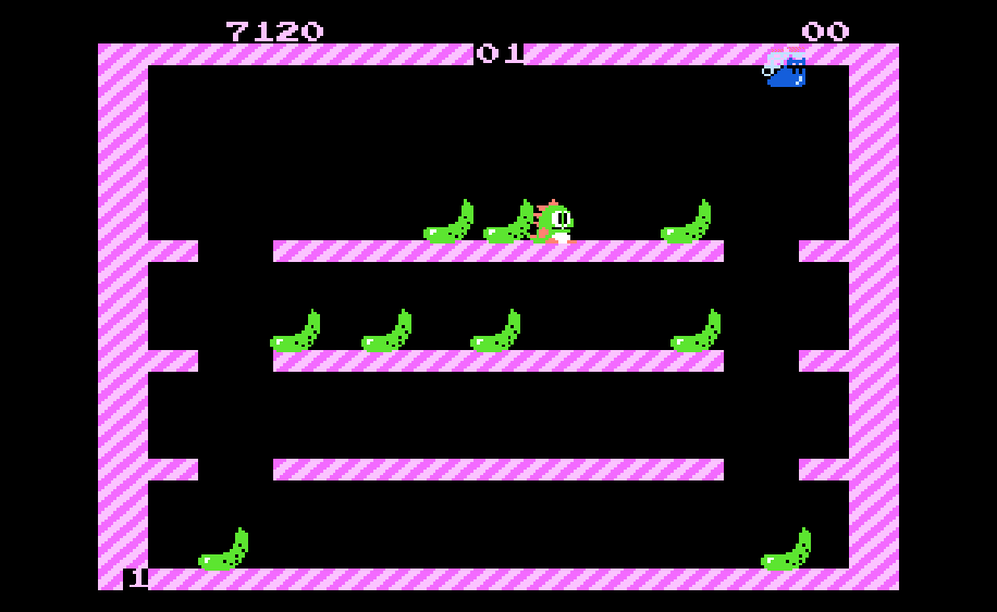 Bubble Bobble is a lovely platformer that can have hundreds of levels.