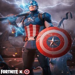 captain america with lightning