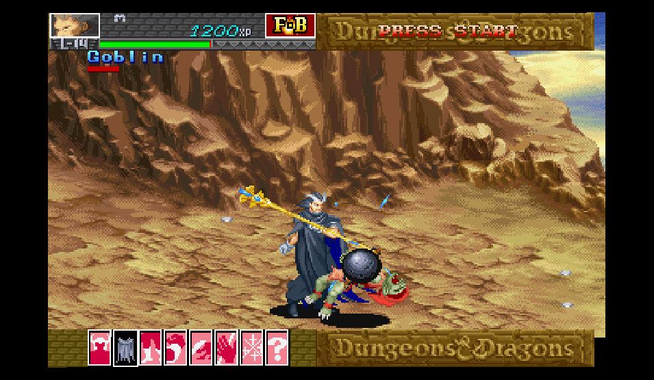 Dungeons & Dragons: Shadow Over Mystara, running on the Sega Saturn as part of the Dungeons & Dragons collection.