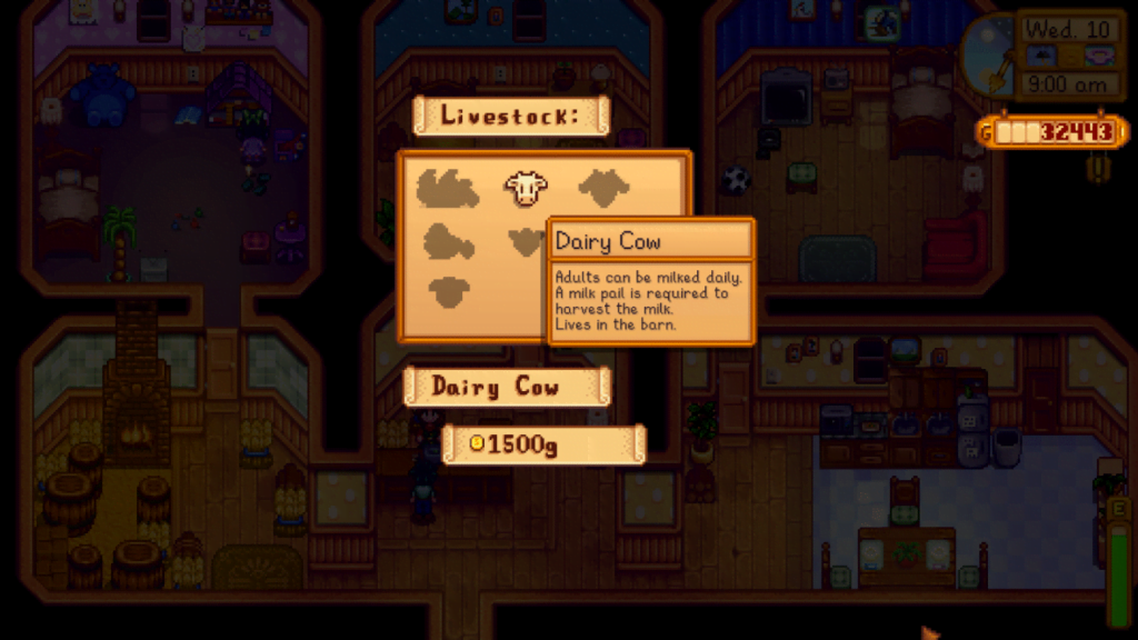 Buying a Cow in Stardew Valley