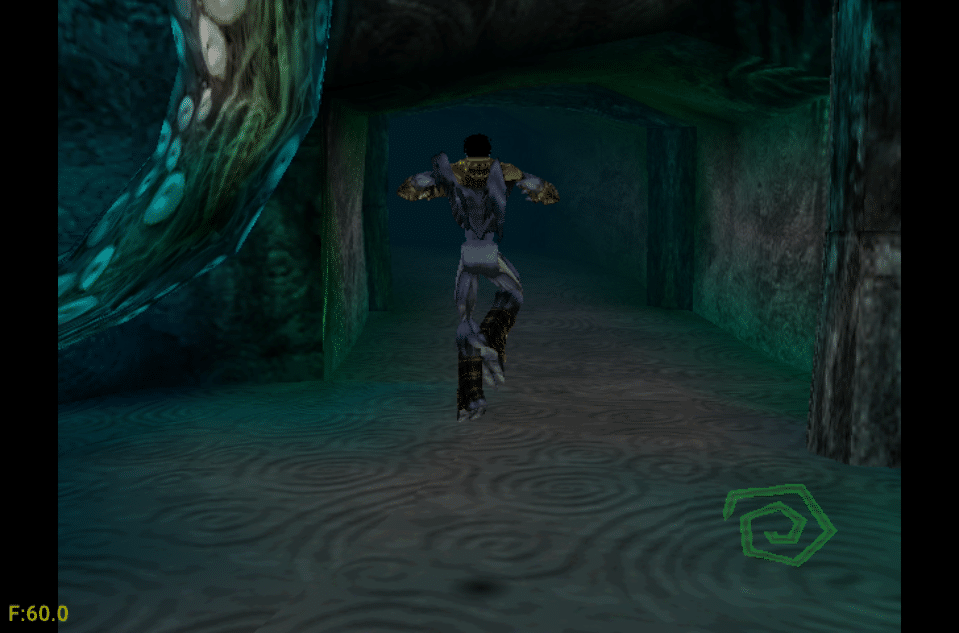 Raziel at the very start of Legacy of Kain: Soul Reaver.