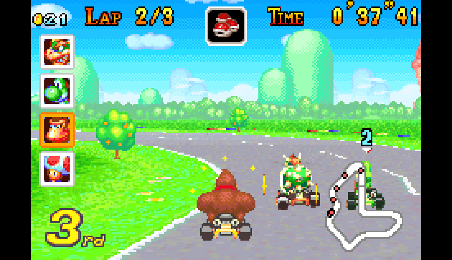 Mario Kart Super Circuit is a great Mario game.