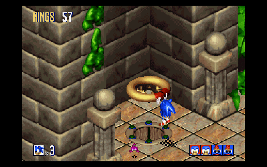 Sonic 3D Blast on the Sega Saturn.