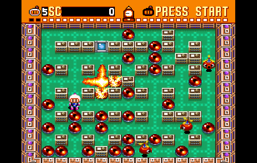 One of the many Bomberman titles, the Super Bomberman improved on the original.