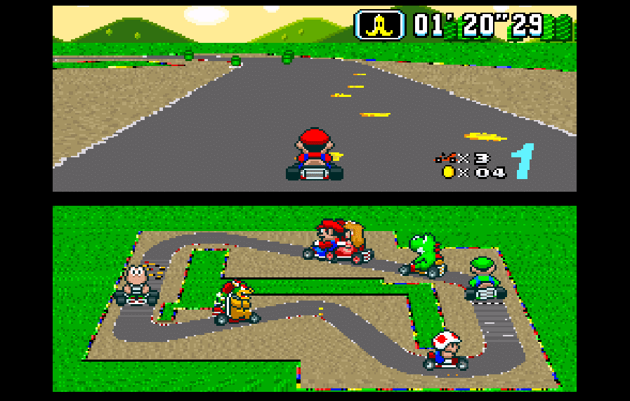 Super Mario Kart was the game that started the whole Mario Kart series.
