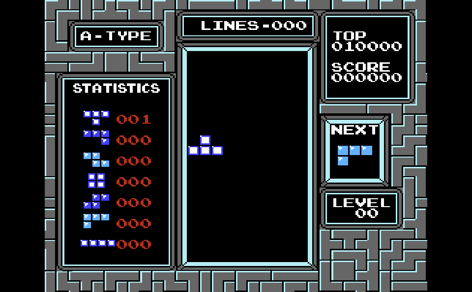 Tetris, the NES port of the original game.