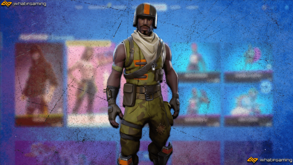 A photo of the Aerial Assault Trooper, one of the rarest skins in Fortnite.