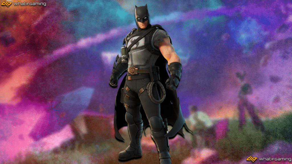 A photo of Batman Zero's Fortnite Superhero skin.