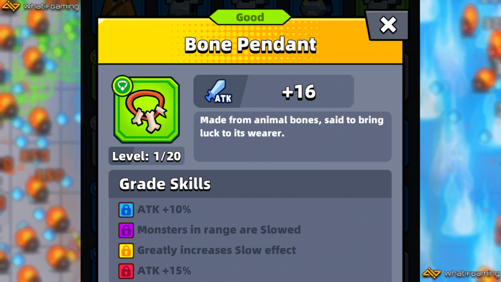 Bone Pendant description in Survivor.io