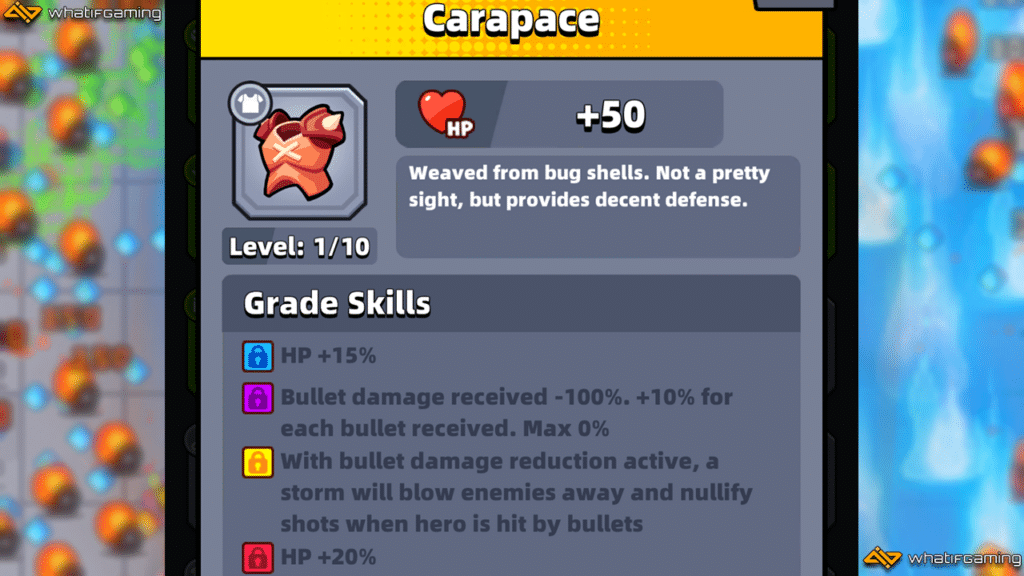 Carapace description in Survivor.io