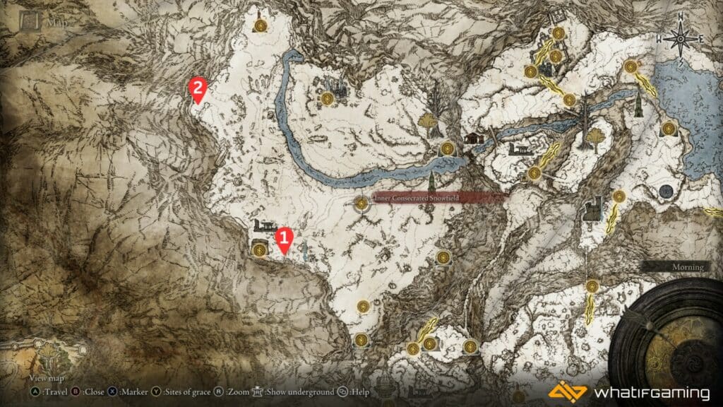 Consecrated Snowfield Smithing Stone 7 Map Locations