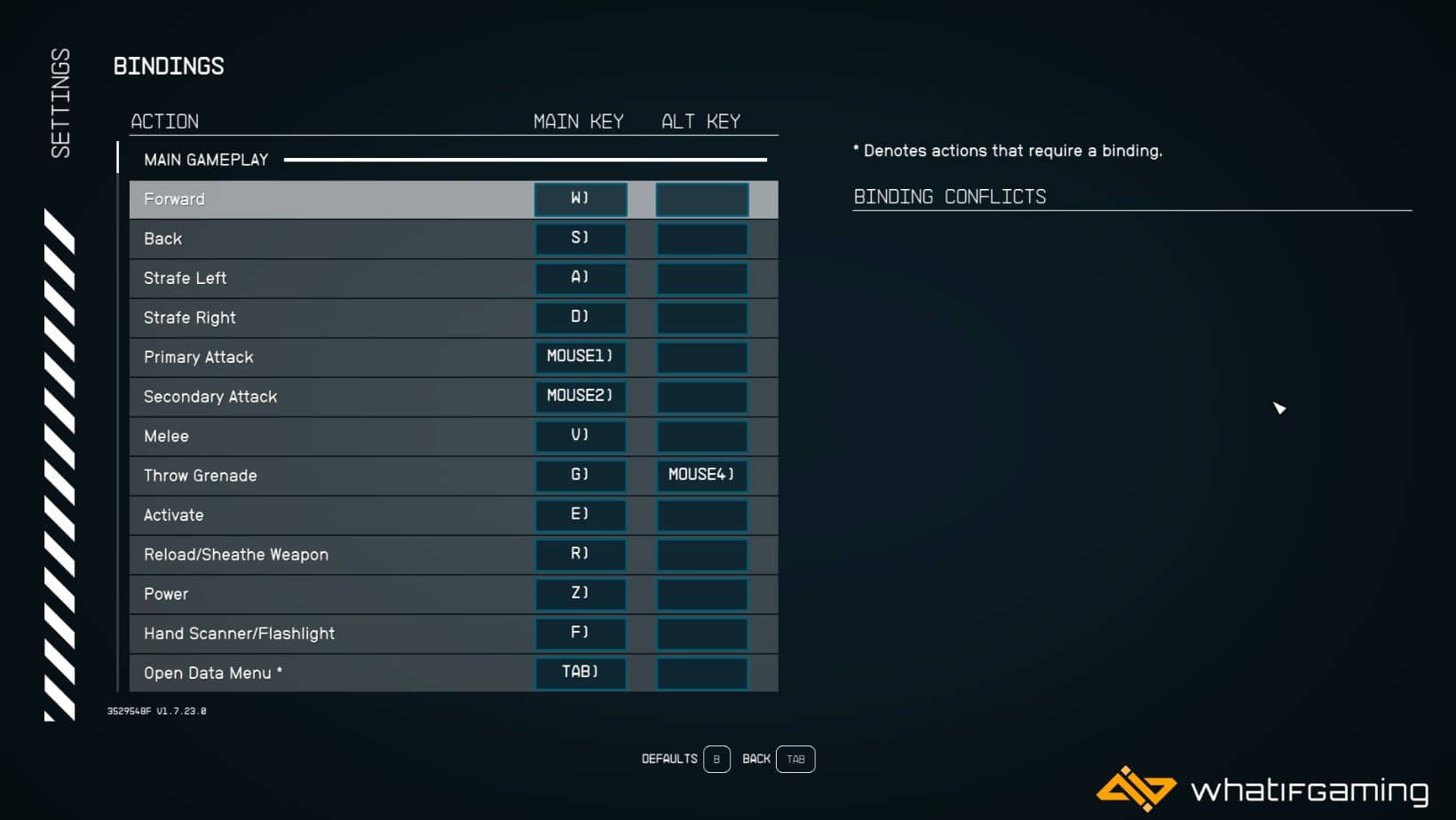 Starfield All Controls List (PC / Controller)