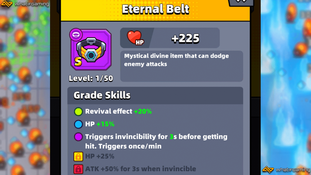 Eternal Belt description in Survivor.io