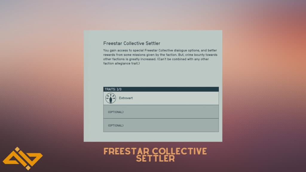 Freestar Collective Settler - Starfield Traits Explained