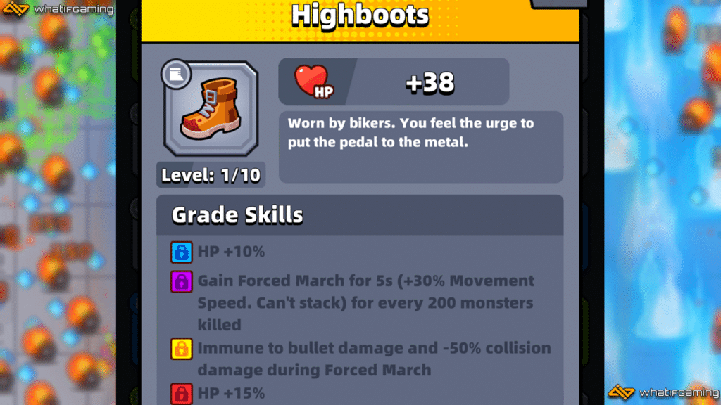 Highboots description in Survivor.io