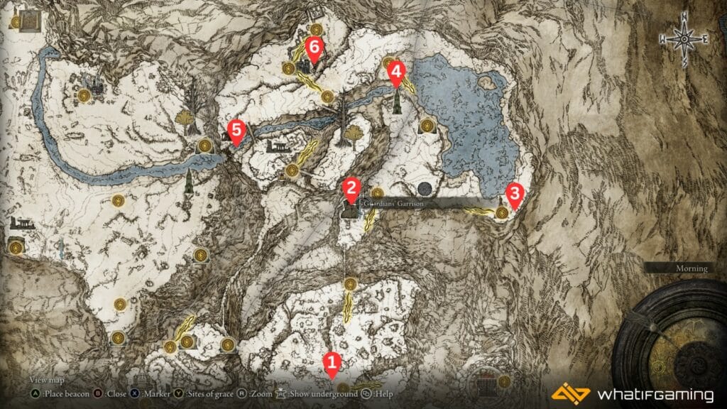 Mountaintops of the Giants Smithing Stone 7 Map Locations