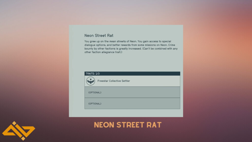 Neon Street Rat - Starfield Traits Explained