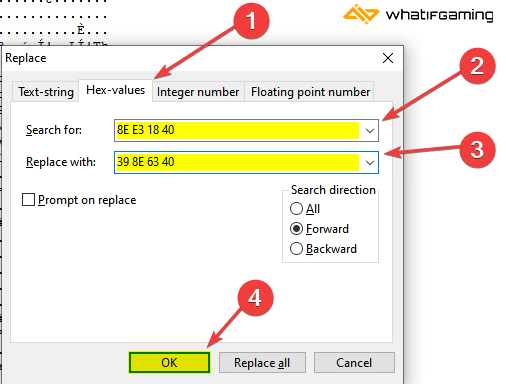 Replace Hex values in HxD