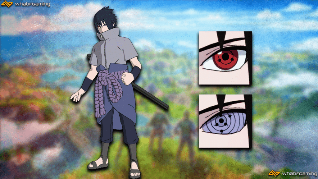 A photo of Sasuke and his rinnegan.