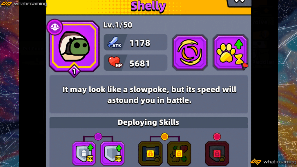 Shelly Pet Description in Survivor.io.