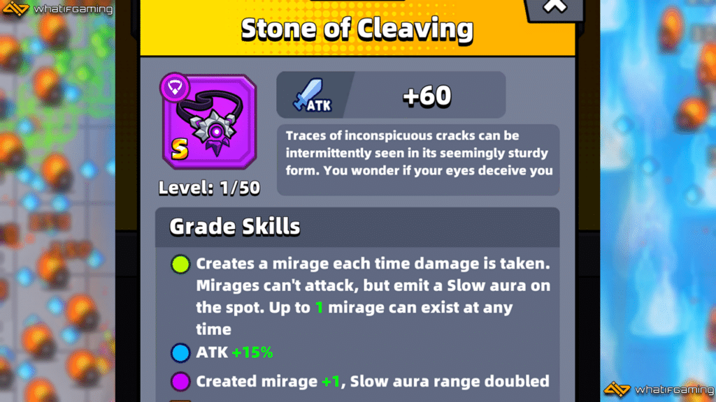 Stone of Cleaving description in Survivor.io