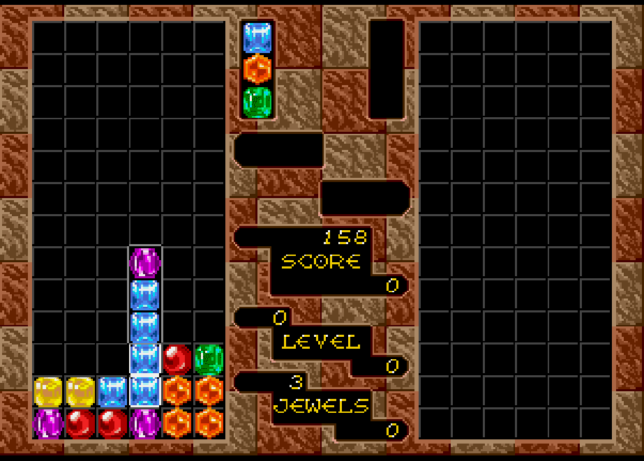 Columns is a tile matching game that took inspiration from Tetris, like many from the early 1990s.