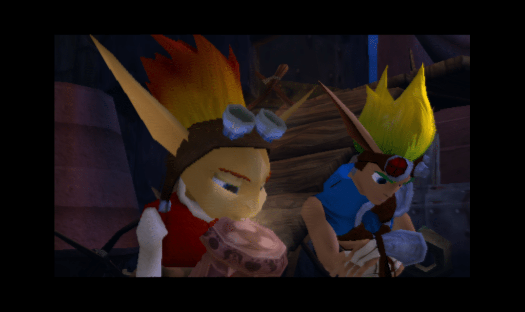 Jak & Daxter at the start of the game.