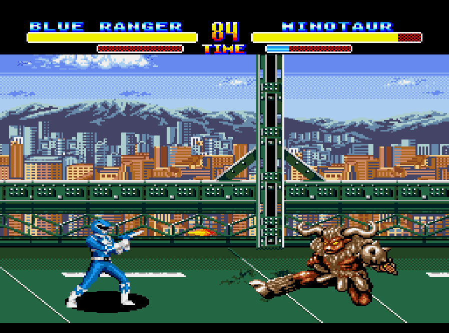 Migthy Morphin Power Rangers, the Sega Genesis version, which is a fighter game.