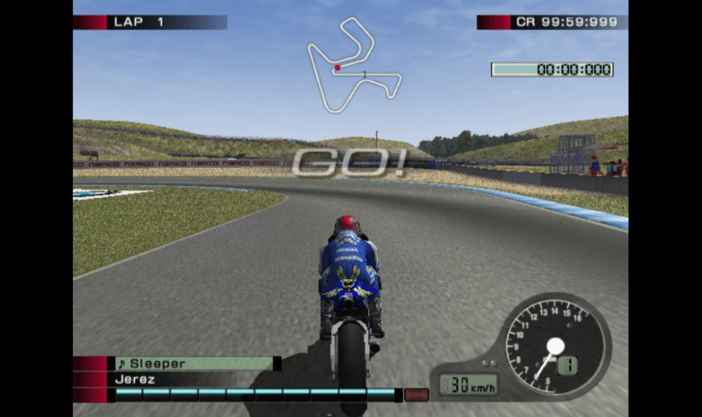 MotoGP 4 has you racing on the edge of your seat, literally, a great PS2 racing game.