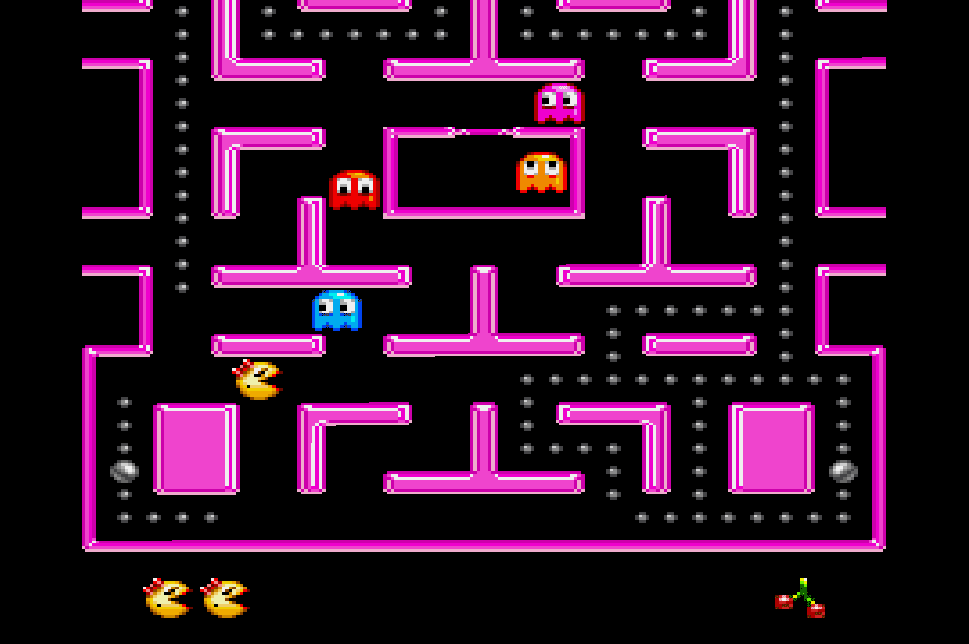 Ms. Pac-Man is one of the most popular Pac-Man games, a bit different on every port.