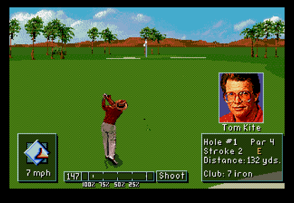 Playing golf as Tom Kite in PGA Golf Tour III.