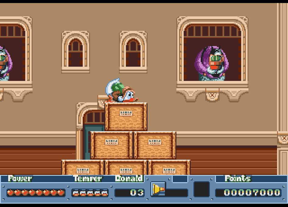 Donald Duck in Quack Shot on the Genesis.