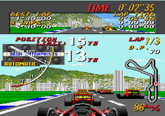 Super Monaco GP is a solid racing title for the Sega Genesis.