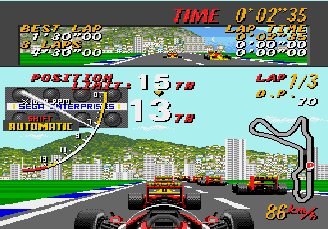 Super Monaco GP is a solid racing title for the Sega Genesis. 