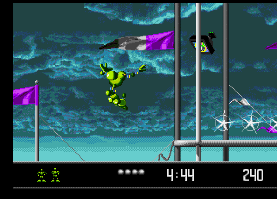 Vectorman is a great platformer released later in the Sega Genesis life cycle.