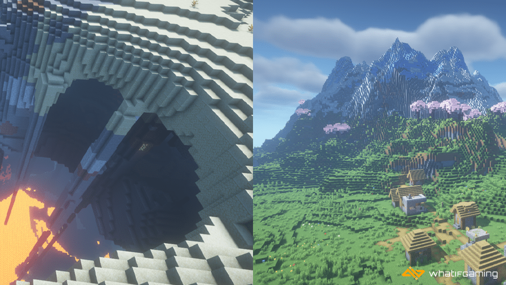 Mountain and Cave Minecraft