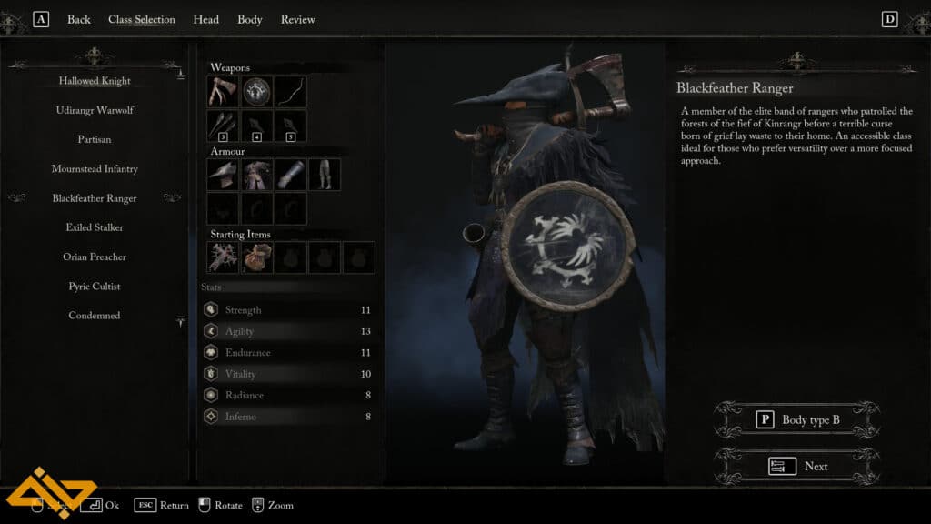 Blackfeather Ranger - Lords of the Fallen Starting Classes