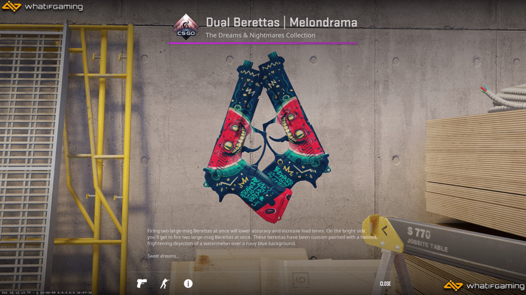 Dual Berettas Melondrama skin in CS2