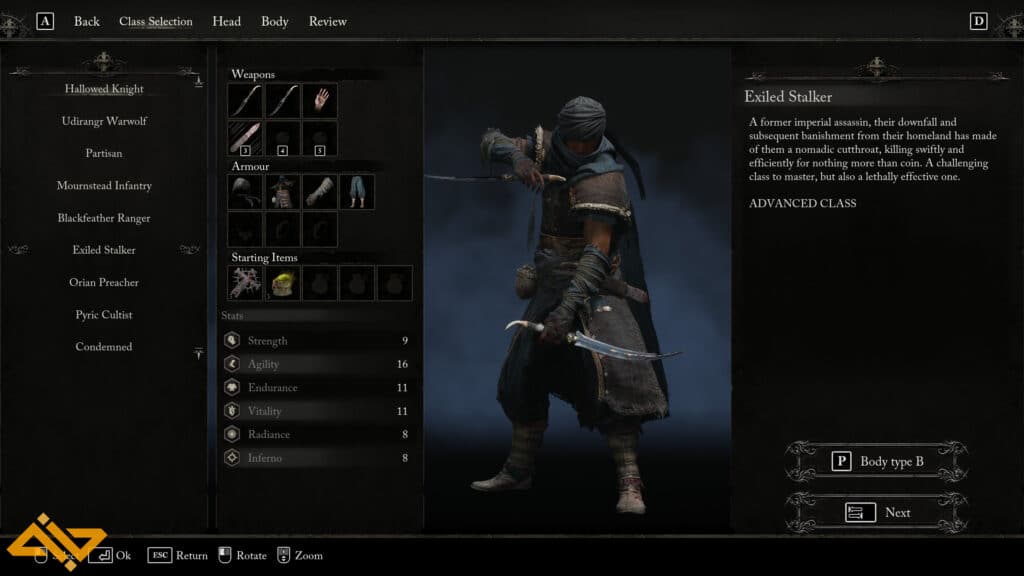 Exiled Stalker - Lords of the Fallen Starting Classes