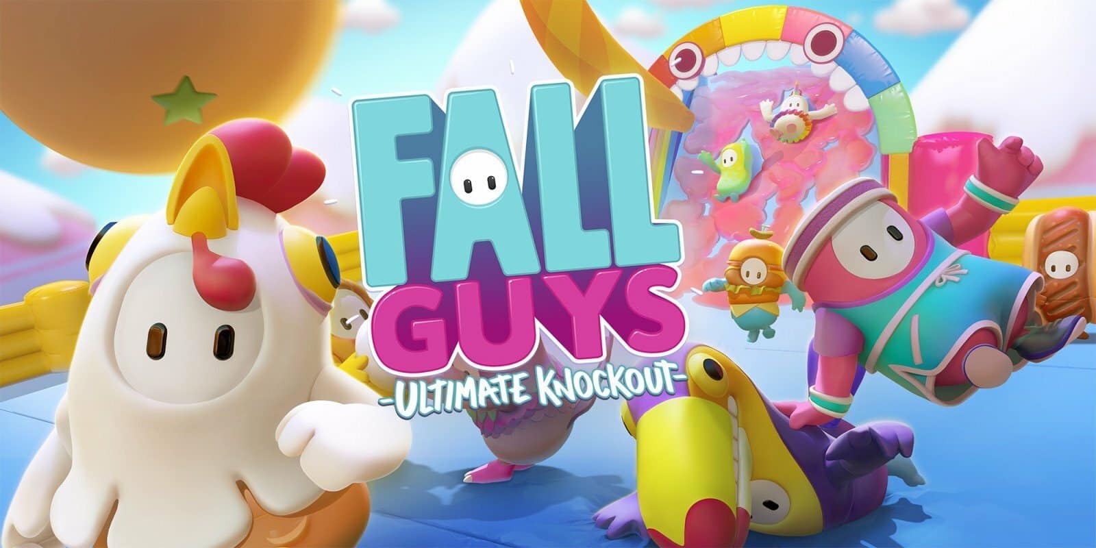 Fall Guys features various minigames like Wipeout that you'll have to complete.