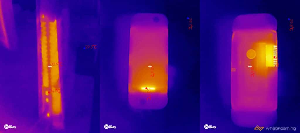 Image shows InfiRay P2 Pro Thermal Images of devices