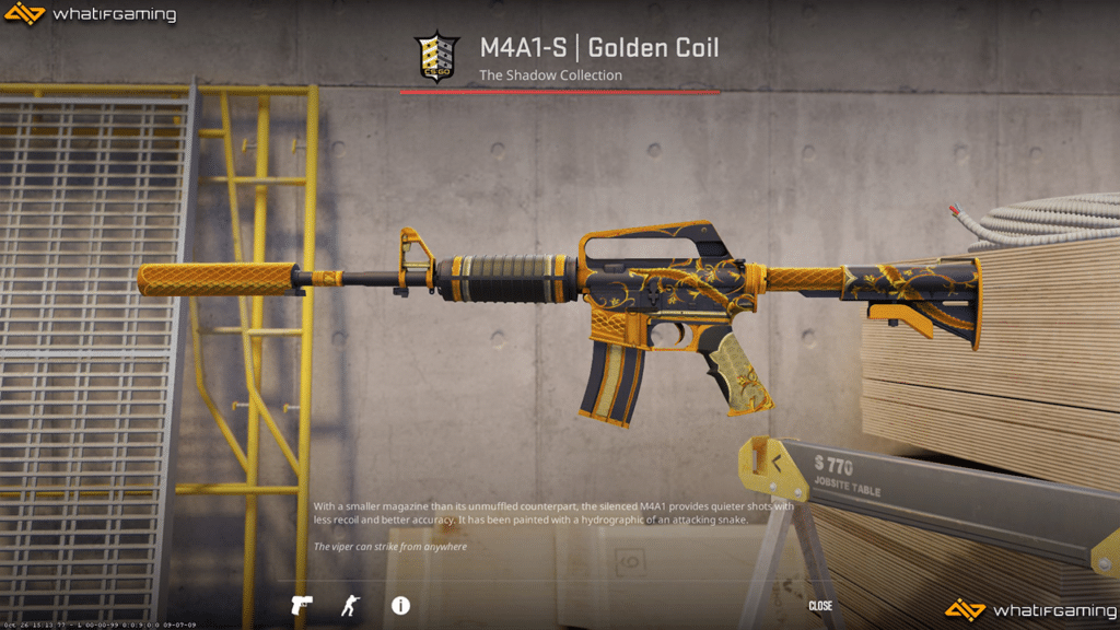 M4A1-S Golden Coil skin in CS2