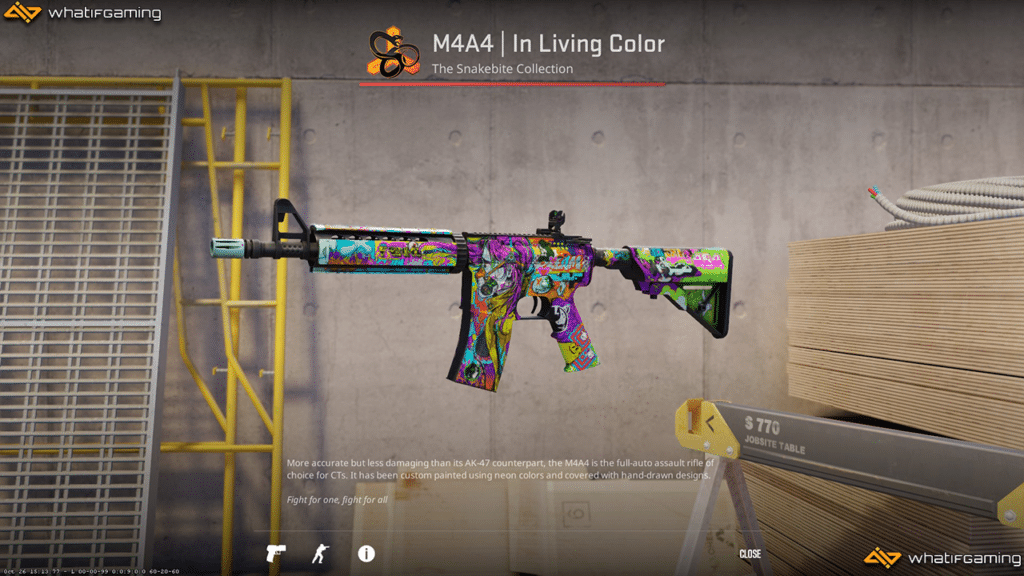 M4A4 In Living Color skin in CS2