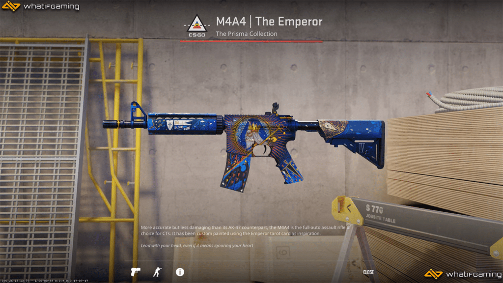 M4A4 The Emperor skin in CS2