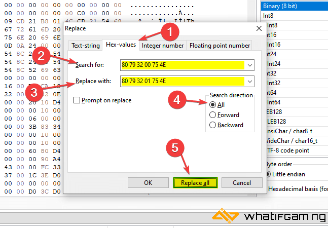 Replace Hex Values in HxD