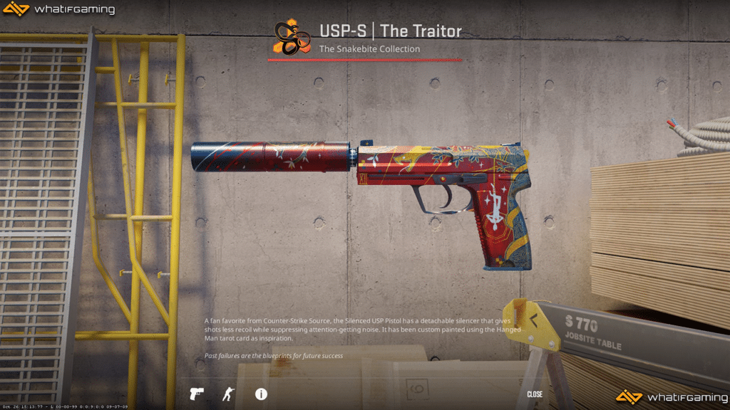 USP-S The Traitor skin in CS2